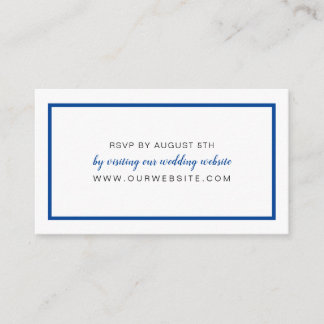 Recepción Tarjeta en línea RSVP de boda de marco de color ed