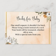 Tarjeta floral de otoño “Libros para bebé” - Meloc