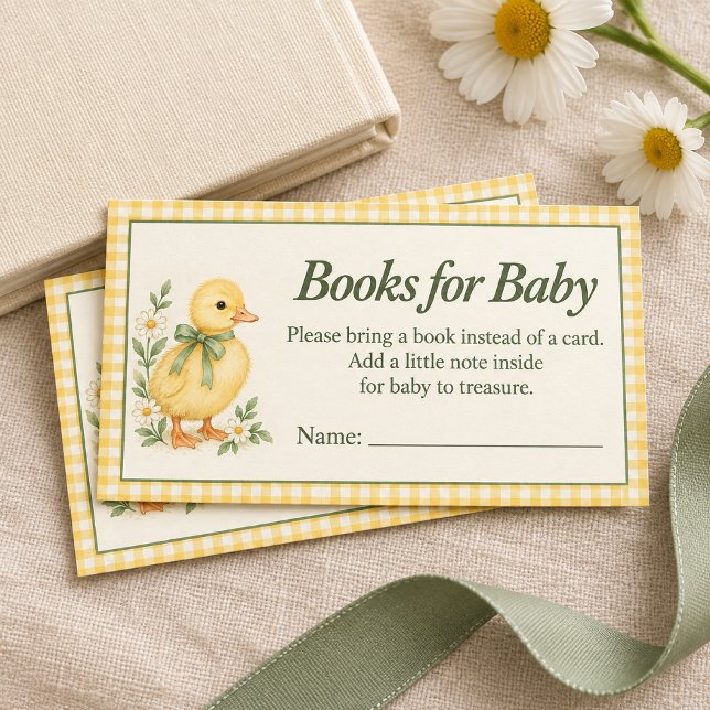Recepción Tarjeta insertable de libros Gingham para bebé Lit (Subido por el creador)