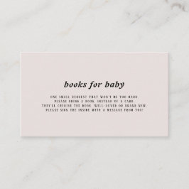 Recepción Tarjeta Insertable de Libros Modernos para Bebé