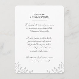 Recepción Tarjeta insertable para boda de Jardín Secreto