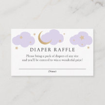 Tarjeta insertable para la rifa de pañales Moon an