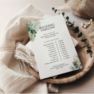 Recepción Tarjeta Itineraria Tropical, boda de destino