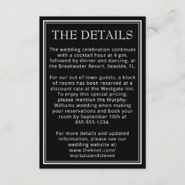 Recepción Tarjeta moderna Minimalista de gabinete negro