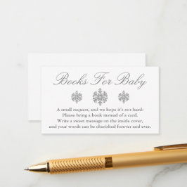 Recepción Tarjeta para bebé de copos de nieve de plata