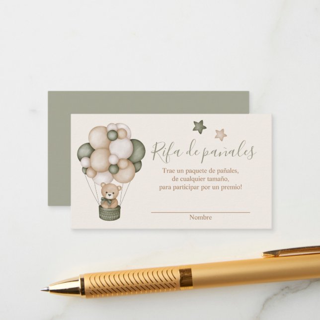 Recepción Tarjeta para Rifa de Españales (Anverso/Reverso In Situ)