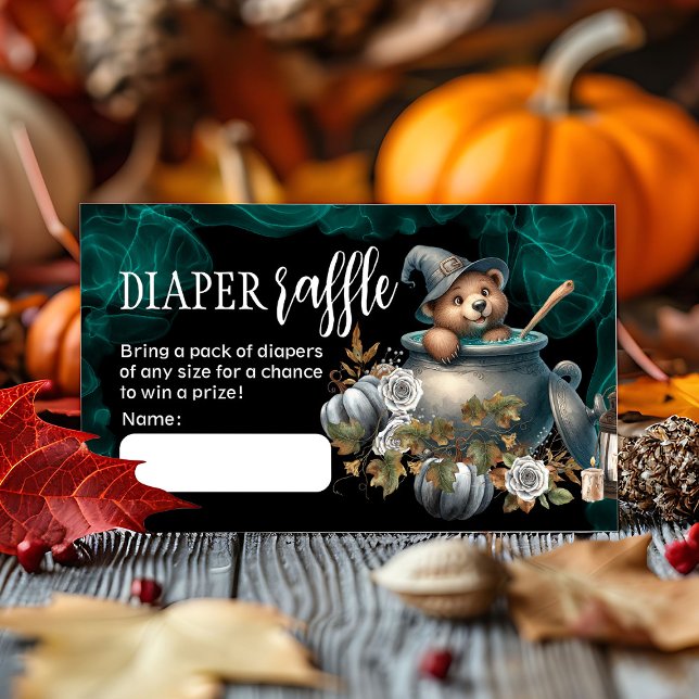 Recepción Tarjeta Raffle Baby Shower Diaper de Halloween (Subido por el creador)