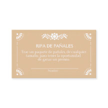 Tarjeta Raffle de cierre para cielito Lindo Brown