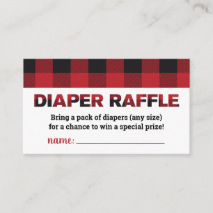 Recepción Tarjeta Raffle de Diaper Baby Shower de Buffalo Pl