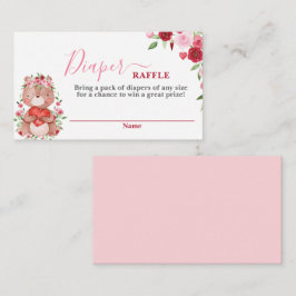 Recepción Tarjeta Raffle de Diaper Baby Shower para el oso d