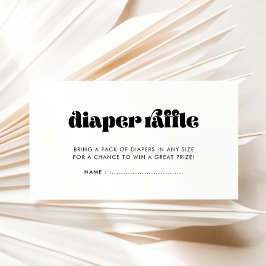 Recepción Tarjeta Raffle de pañal de Baby Shower retro vinta