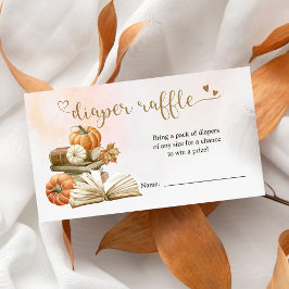 Recepción Tarjeta Raffle de pañales Baby Shower para calabaz