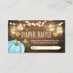 Recepción Tarjeta Raffle de pañales Baby Shower Rústica Cala