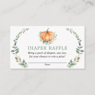 Recepción Tarjeta Raffle de pañales Baby Shower verde para c