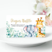 Tarjeta Raffle de pañales de papel para animales d
