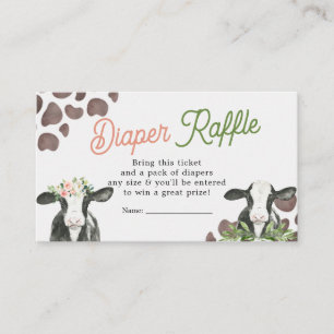 Recepción Tarjeta Raffle de pañales para gallina de raza de 