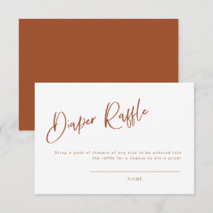Recepción Tarjeta Raffle de pañales para pañales de Baby Sho