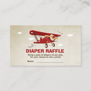 Recepción Tarjeta Raffle de viajero Baby Shower de avión