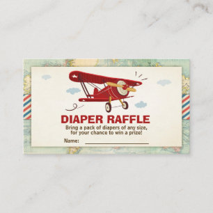 Recepción Tarjeta Raffle de viajero Baby Shower de avión