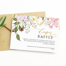 Recepción Tarjeta Raffle Diaper de Flores Silvestres