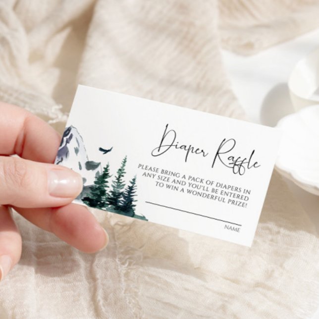 Recepción Tarjeta Raffle Diaper de las Montañas de Invierno (Subido por el creador)