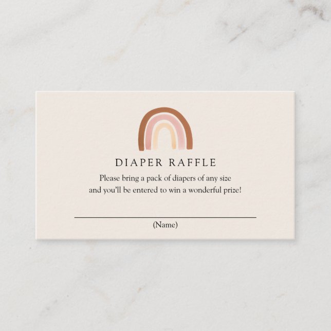 Recepción Tarjeta Raffle Raffle de arcoiris rosa (Anverso)