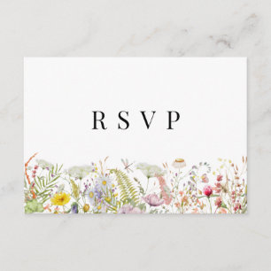 Recepción Tarjeta RSVP Beige Boho de verano de primavera