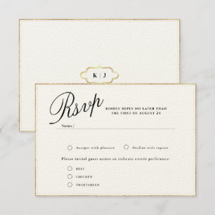 RECEPCIÓN TARJETA RSVP DE BODA MODERNA Y ROMÁNTICA