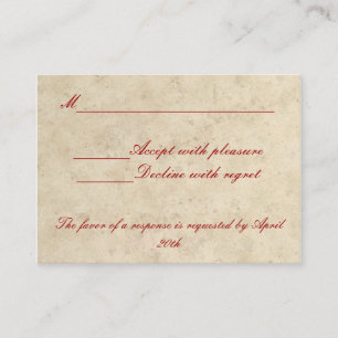 Recepción Tarjeta RSVP de bodas - Amor siempre amor profundo