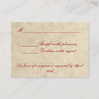Recepción Tarjeta RSVP de bodas - Amor siempre amor profundo