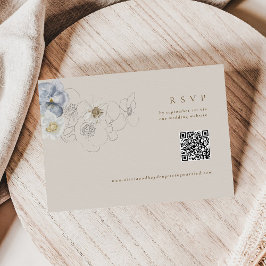 Recepción Tarjeta RSVP de Boho Botanical Wedding con código