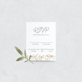 Recepción Tarjeta RSVP de casamiento de flores silvestres