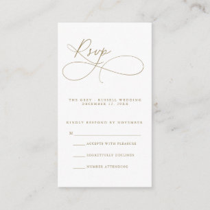 Recepción Tarjeta RSVP de guión moderno