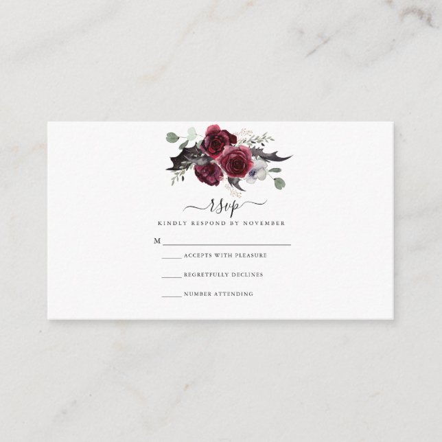 Recepción Tarjeta RSVP de Halloween (Anverso)