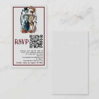 Recepción Tarjeta RSVP de matrimonio de matrimonio con esque