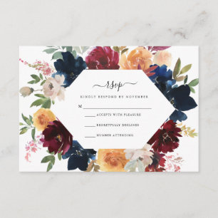 Recepción Tarjeta RSVP de otoño