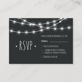 Recepción Tarjeta RSVP de Shabby Chic Chalkboard