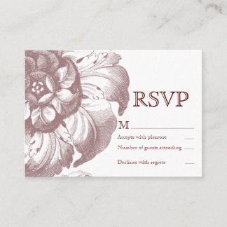 Recepción Tarjeta RSVP de Vintage