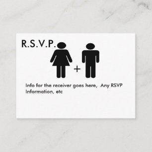 Recepción Tarjeta RSVP divertida de diagrama de pareja