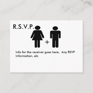 Recepción Tarjeta RSVP divertida de diagrama de pareja