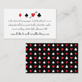 Recepción Tarjeta RSVP en línea de Boda de Love Struck Casin