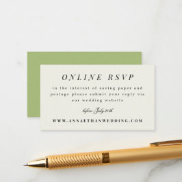 Recepción Tarjeta RSVP en línea para Boda de sucursal simple