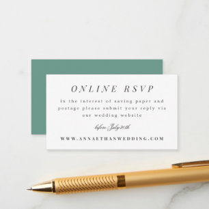 Recepción Tarjeta RSVP en línea para Boda de sucursal simple