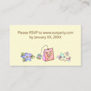 Recepción Tarjeta RSVP para Fiesta de té