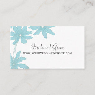 Recepción Tarjeta web Boda de Light Blue Daisies