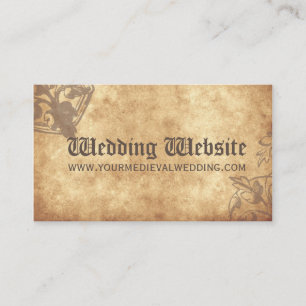 Recepción Tarjeta web de Boda medieval