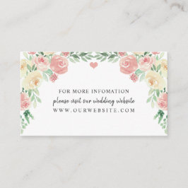 Recepción tarjeta web de información del boda floral de Rubo