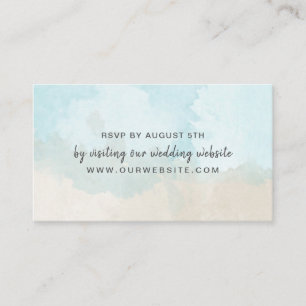 Recepción tarjeta web de rsvp de boda de Beach Watercolor