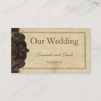 Recepción Tarjeta web del Boda de cuero de Victoria Steampun