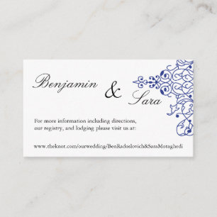 Recepción Tarjeta web del Boda de desplazamiento persa